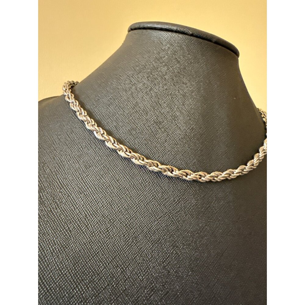14k Gold Plated Rope Chain Necklace Classic Twist No Solid Gold - Picture 3 of 10